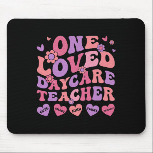 One Loved Daycare Teacher Valentine’s Day Childcar Mouse Mat