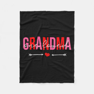 One Loved Grandma Valentines Day Family Matching Fleece Blanket