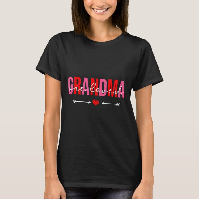 One Loved Grandma Valentines Day Family Matching  T-Shirt (Front)