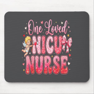 One Loved Nicu Nurse Valentines Day Shirt Nurses H Mouse Mat