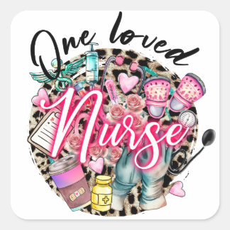 One Loved Nurse Square Sticker