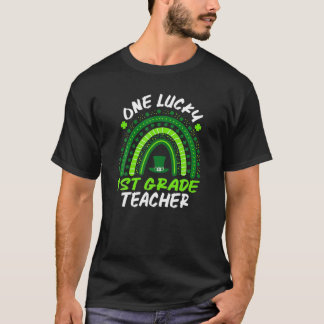 One Lucky 1St Grade Teacher Rainbow St Patrick's D T-Shirt