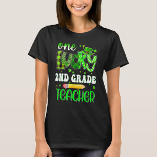 One Lucky 2nd Grade Teacher Pencil Shamrock St Pat T-Shirt