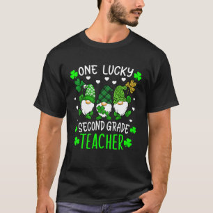 One Lucky 2nd Second Grade Teacher Gnome St Patric T-Shirt
