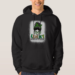 One Lucky Administrative Assistant Bleached St Pat Hoodie