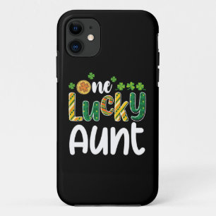 One Lucky Aunt Matching Family St Patrick's Day iPhone 11 Case