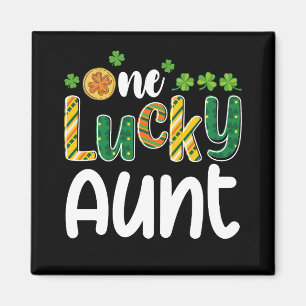 One Lucky Aunt Matching Family St Patrick's Day Magnet