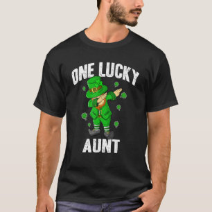 One Lucky Aunt St Patricks Day Dabbing Leprechaun T-Shirt