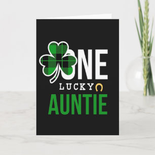 One Lucky Auntie Shamrock Card