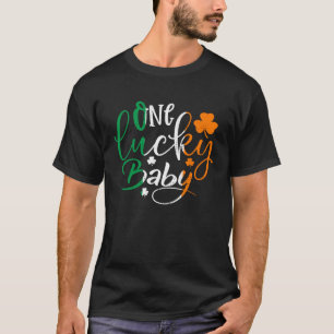 One Lucky Baby St Patricks Day Irish Flag Ireland T-Shirt