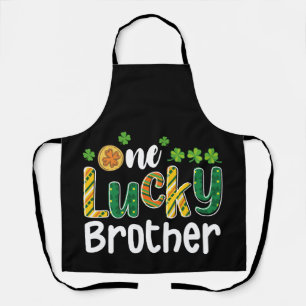 One Lucky Brother Matching Family St Patrick's Day Apron