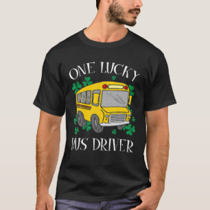 One Lucky Bus Driver St. Patrick's Day School Funn T-Shirt