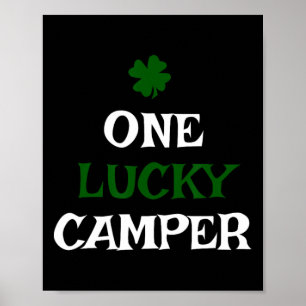 One Lucky Camper St. Patrick's Day Irish Camping Poster