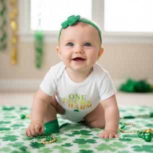 One Lucky Charm   First St. Patty's Day Gift Baby Bodysuit