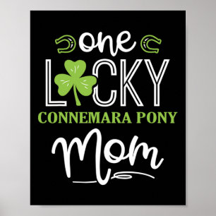 One Lucky Connemara Pony Horse Mum Irish Horseback Poster