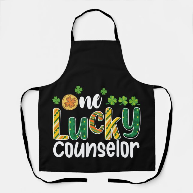 One Lucky Counsellor School St Patrick's Day Apron (Front)