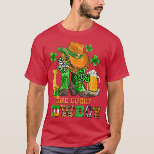 One Lucky Cowboy Funny Western St Patrick's Day Co T-Shirt