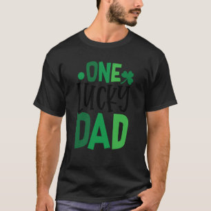 One Lucky Dad C Shamrock Irish Ireland T-Shirt