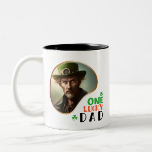One Lucky Dad - Irish Blessings Two-Tone Coffee Mug