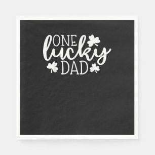 One Lucky Dad Shirt St Patricks Day Shirt Men Dadd Napkin