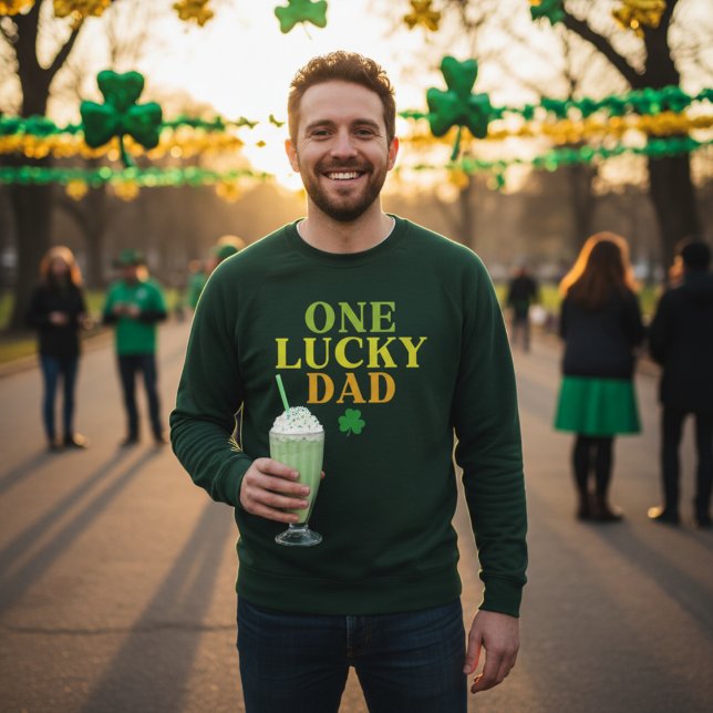 One Lucky Dad | St. Patrick's Day Dad Gift Sweatshirt (Creator Uploaded)