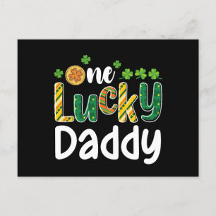 One Lucky Daddy Matching Family St Patrick's Day Postcard