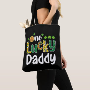 One Lucky Daddy Matching Family St Patrick's Day Tote Bag