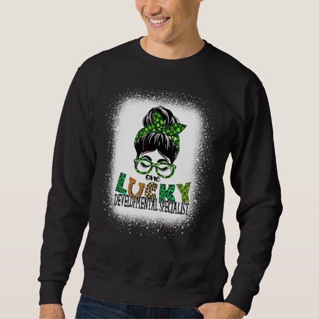 One Lucky Developmental Specialist Bleached St Pat Sweatshirt (Front)