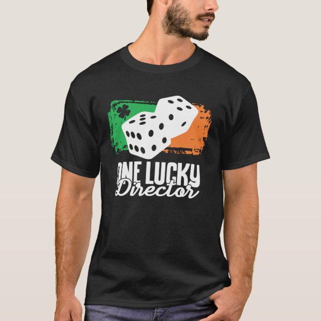 One Lucky Director Dice Game  Family Group Matchin T-Shirt (Front)