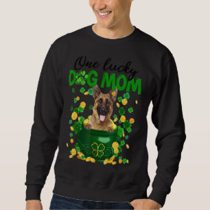 One Lucky Dog Mum Funny German Shepherd Mum St Pat Sweatshirt