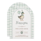 One Lucky Duck Balloon 1st Birthday Boho Arch