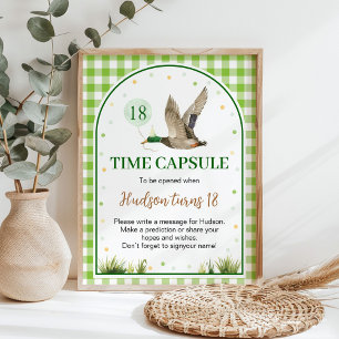 One Lucky Duck Birthday Time Capsule Sign