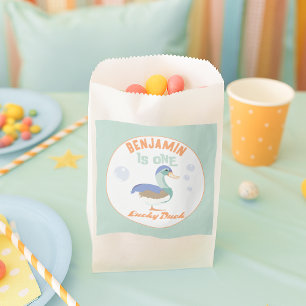 One Lucky Duck & Bubbles First Birthday Pastel Favour Bags