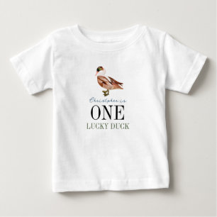 One Lucky Duck Classic Boy 1st Birthday Baby T-Shirt