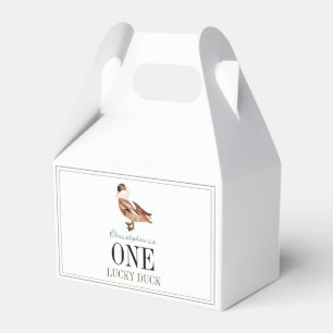 One Lucky Duck Classic Boy 1st Birthday Favour Box