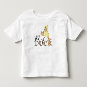 One Lucky Duck Cute Cartoon Graphic Toddler T-Shirt
