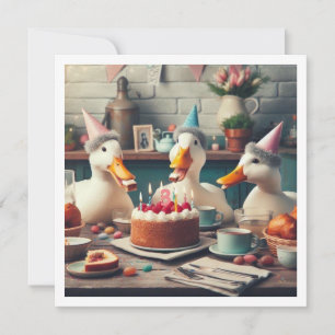 One lucky duck, duck birthday invitation