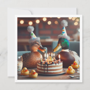 One lucky duck, duck birthday invitation