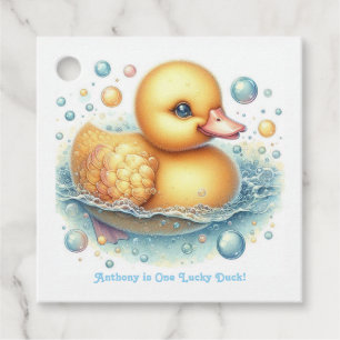 One Lucky Duck First Birthday Party Favour Tags