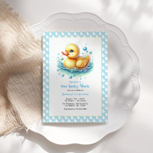 One Lucky Duck First Birthday Party Invitation