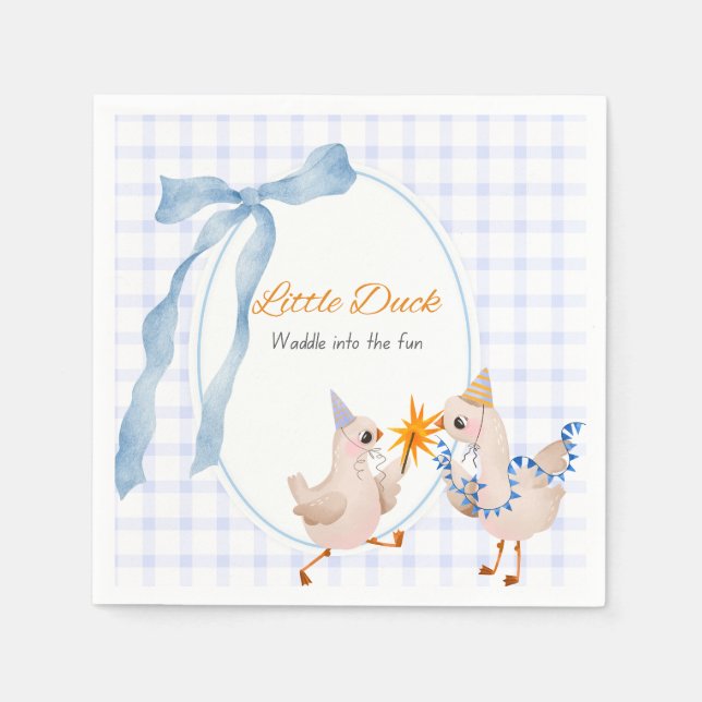 One Lucky Duck Party Napkins (Front)