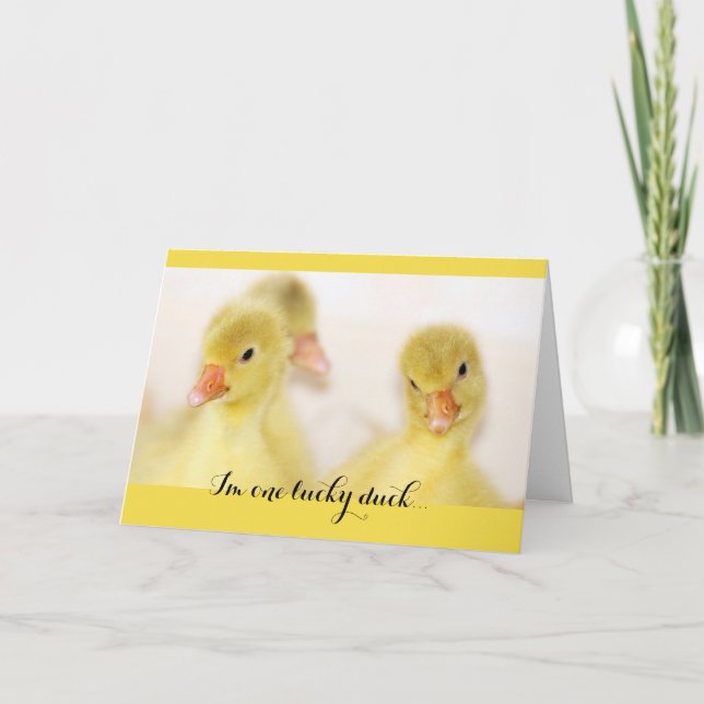 One Lucky Duck Thinking of you Card (Front)