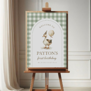 One Lucky Duck Welcome Sign Poster