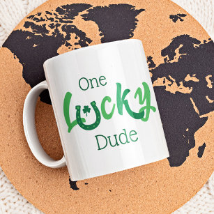 One Lucky Dude   Customisable St Patrick's Day Coffee Mug