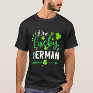 One Lucky German Shamrock Leprechaun Hat St Patric T-Shirt