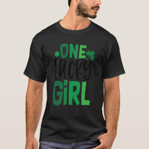 One Lucky Girl C Shamrock Irish Ireland T-Shirt