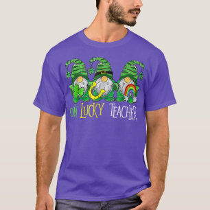 One Lucky Gnomes Teacher St Patricks Day Gnomes Te T-Shirt