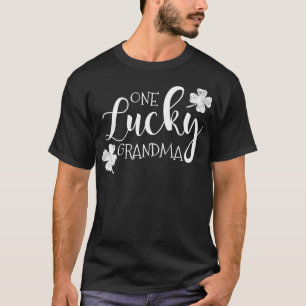 One Lucky Grandma Four Leaf Clover Saint Patricks  T-Shirt