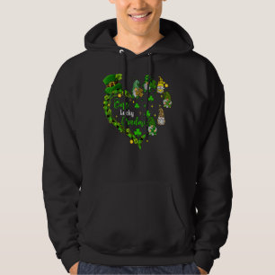 One Lucky Grandma Gnomies Irish Shamrocks St Patri Hoodie