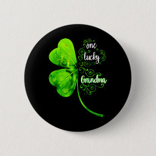 One Lucky Grandma Shamrock Grandma St Patricks Day 6 Cm Round Badge